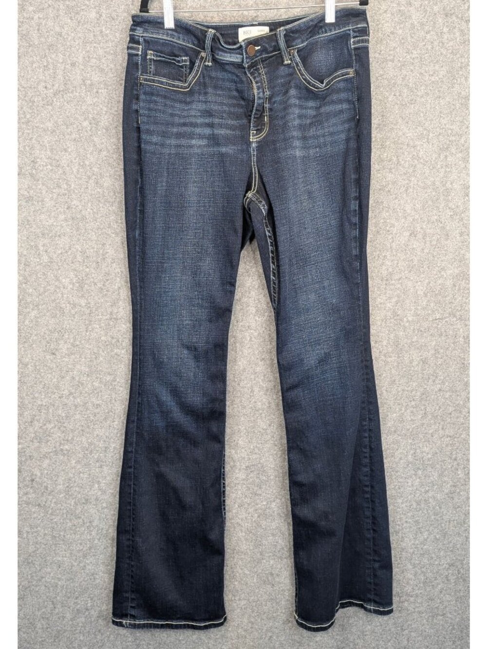 BKE Gabby Curvy Fit High Rise Bootcut Blue Jeans Dark Wash Womens 32 x 36 Denim
